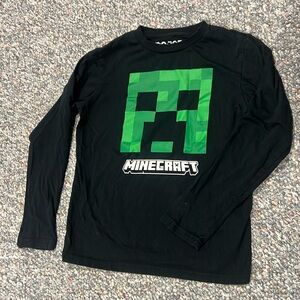 Minecraft Long sleeve t-shirt!! Super cool shirt. Size S, black, like new!